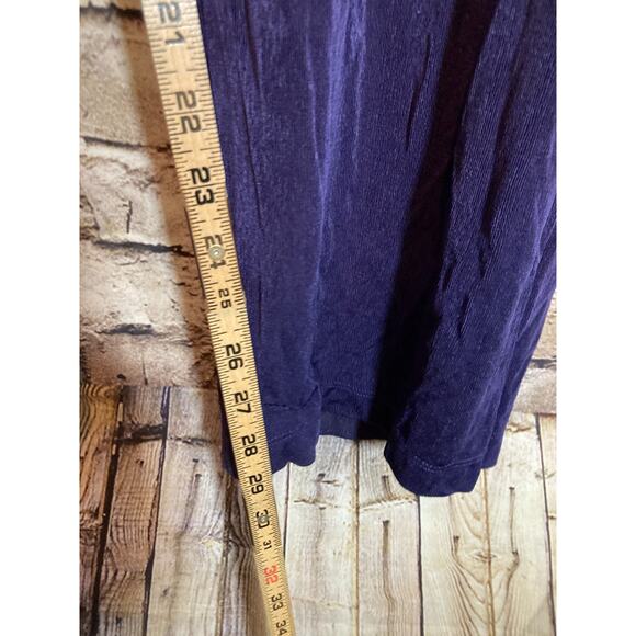 Chico's Slinky Pants Womens XXL Acetate Deep Purple Elastic Waist Ultra Stretch - Picture 9 of 15